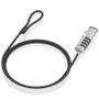 Aisens Cable de Seguridad Tipo NANO con Combinación, Negro, 1.5m